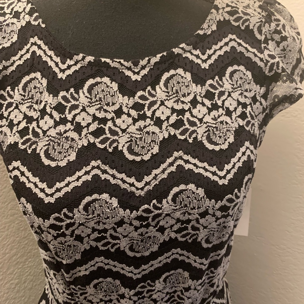 SOLD ON MERCARI • Joe Boxer Black gray Lace Dress